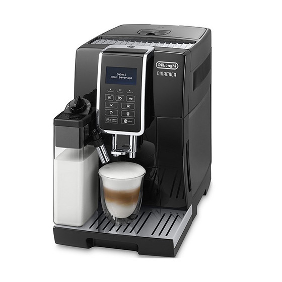 Robot café Delonghi Dinamica FEB 3555.B et 3 paquets de 250g de café en grains et 4 verres Cafés Richard offerts