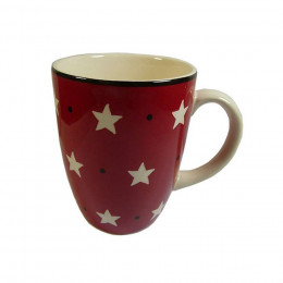 Mug motifs étoiles rouge 30cl
